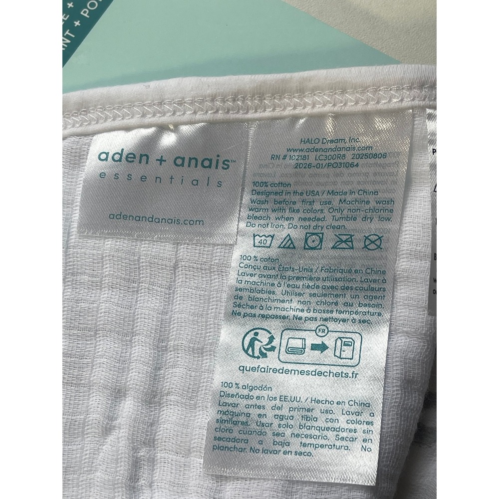 Aden + Anais Essentials Classic Muslin Snap Bibs 3 Pack Zebra Safari Dot NEW - Picture 5 of 5